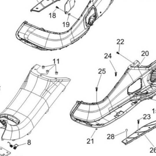 Suelo derecho Piaggio X9 Evolution