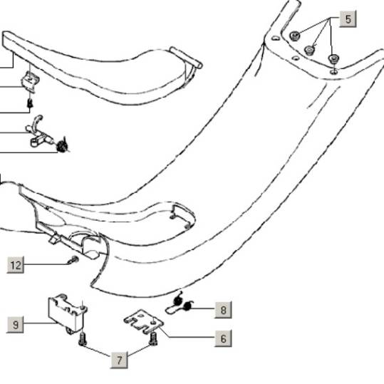 Puente central, suelo central Piaggio X9 Evolution